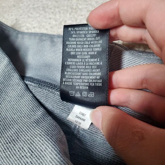 Aero Live Love Dream Yoga Athletic Shorts M Grey Stripe Activewear Compression - Picture 6 of 14